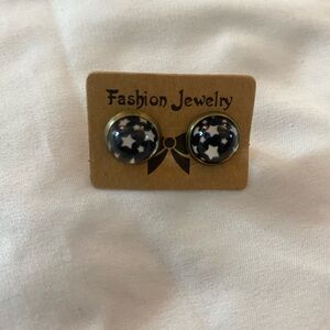 Fashion Jewelry Starry Night Earrings - Blue and White